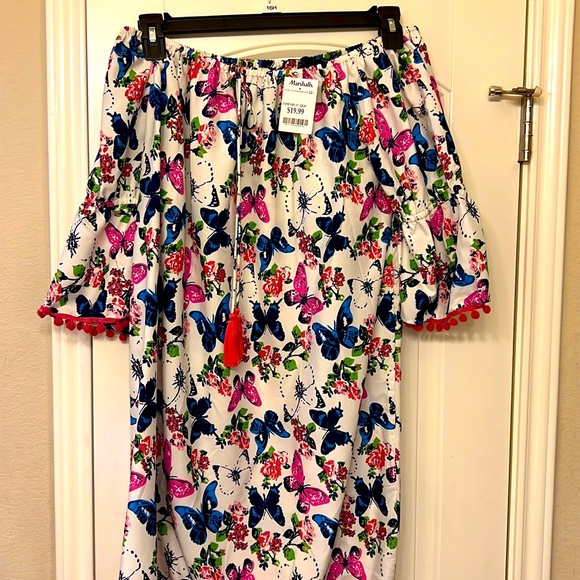 Butterfly silk mini dress super cute - Picture 1 of 3